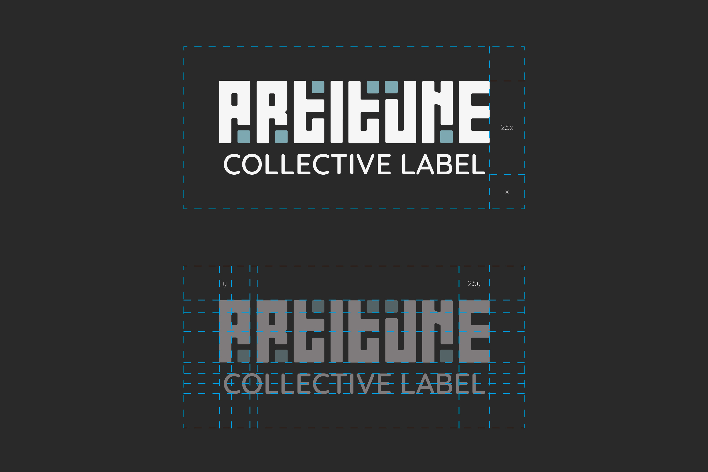Artitune — typographic treatment
