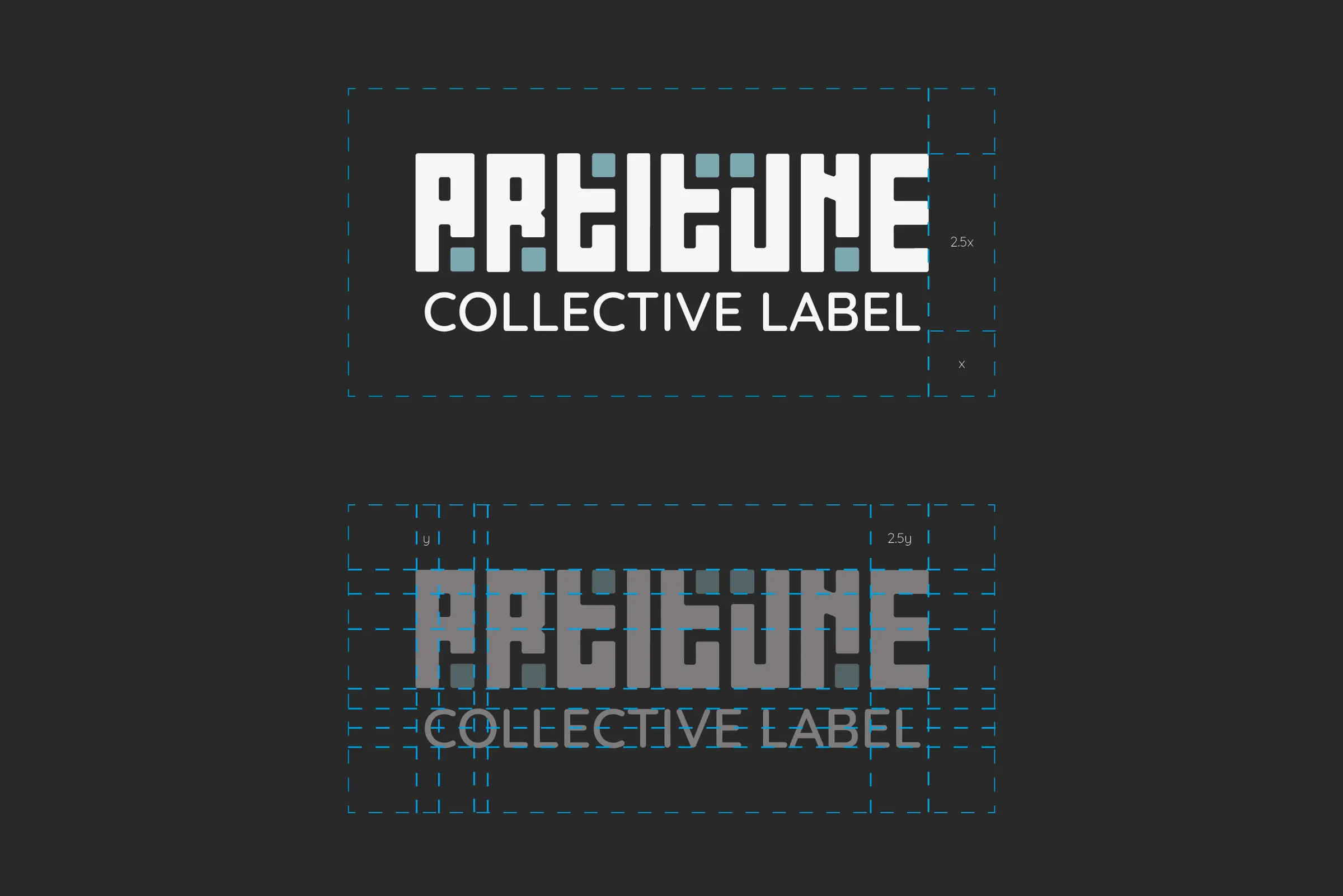 Artitune — typographic treatment